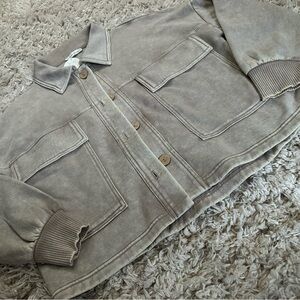Zenana Outfitters Light Gray Jacket